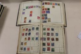 TWO VINTAGE STAMP ALBUMS AND CONTENTS