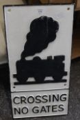 ***A LEVEL CROSSING TRAIN SIGN**