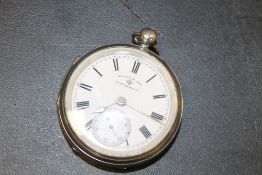 A HALLMARKED SILVER NIGHT AND SUN OF NORTHAMPTON POCKET WATCH