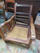 VINTAGE MAHOGANY STEAMER CHAIR