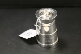 A HALLMARKED SILVER PEPPER GRINDER
