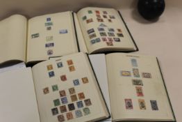 STAMP COLLECTION - A WORLD COLLECTION ON FOUR ALL ALBUMS TO INC G.B. FROM 1840 1d, SMALL RANGE 1d,
