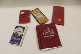 A STAMP ALBUM AND CONTENTS , VINTAGE AA ROAD MAPS ETC