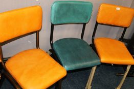 THREE MODERN LEATHER DINING CHAIRS