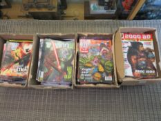 FOUR BOXES OF 2000AD JUDGE DREDD COMICS FROM MIXED ERAS TO INCLUDE 1992, 2007, 2013 ETC