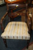 A GEORGIAN MAHOGANY ARMCHAIR