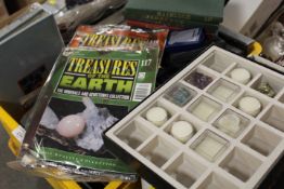 A TRAY CONTAINING ASSORTED TRAYS OF ROCK EXAMPLES