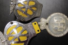 TWO VINTAGE AA CAR SIGNS - ONE RHODESIA AND ONE VINTAGE R.A.C. CAR SIGN A/F