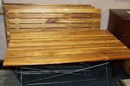 SIX MODERN FOLDING TRESTLE STYLE TABLES L-120 CM