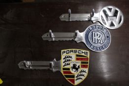 ***THREE ALUMINIUM KEY HOLDERS**