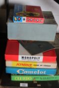 A QUANTITY OF VINTAGE GAMES TO INCLUDE MONOPOLY