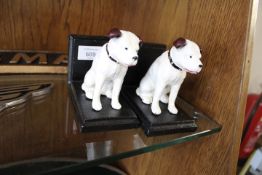 ***A SET OF NIPPER DOG BOOKENDS**