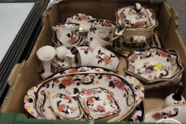 A TRAY OF MASONS MANDALAY TO INCLUDE A LIDDED TUREEN WITH LADLE