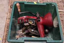 A BOX OF PLANES, VINTAGE MINCER ETC