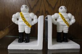 ***A SET OF BLACK AND WHITE MICHELIN BOOKENDS**