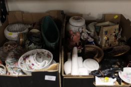 TWO TRAYS OF CERAMICS TO INCLUDE ROYAL DOULTON, WADE ETC