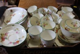A TRAY OF TUSCAN CHINA TEA WARE ETC