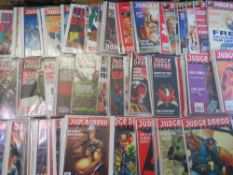 A BOX OF JUDGE DREDD THE MAGAZINES FROM THE EARLY TO MID 1990S, EARLIEST DATE 1st OCTOBER 1990