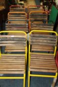 A QUANTITY OF MODERN STACKING INDUSTRIAL STYLE CHAIRS (8)