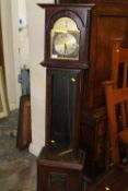 A TEMPUS FUGIT GRANDMOTHER CLOCK WITH TWIN WEIGHTS