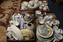 THREE TRAYS OF ASSORTED CERAMICS TO INCLUDE MASONS