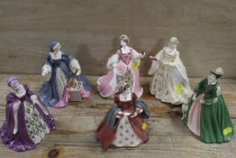 SIX WEDGWOOD HENRY VIII WIVES FIGURES