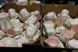 TWO TRAYS OF ROYAL ALBERT BRAEMAR TEA-WARE