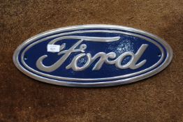***AN ALUMINIUM OVAL FORD PLAQUE**