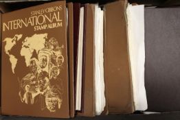 STAMP COLLECTION - WORLD RANGE IN LARGE FILLED ALBUMS - AT FIRST GLANCE THIS IS A MODERN CTO LOT,