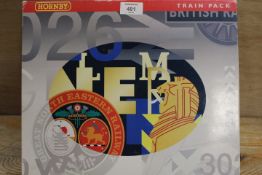 BOXED HORNBY 00 GAUGE SCALE TRAIN SET COMPRISING LAMPORT AND HOLT LINE MERCHANT NAVY CLASS STEAM