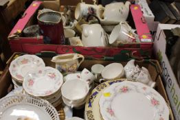 TWO TRAYS OF ASSORTED CERAMICS TO INCLUDE MINTON HADEN HALL