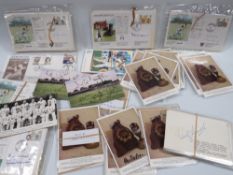 A SELECTION OF PRINTS CRICKET POSTCARDS, / COVERS, on include 1956 England v Australia 4th test