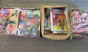 FOUR BOXES OF 2000AD JUDGE DREDD COMICS FROM MIXED ERAS TO INCLUDE 1992, 1995, 2018 ETC