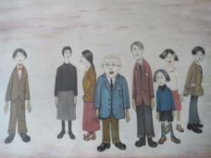 LAURENCE STEPHEN LOWRY (1887-1976). Figure studies titled 'His Family', no.396, signed in pencil