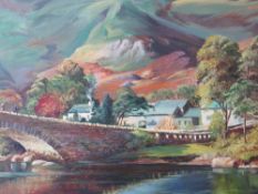 ALAN BENGALL CHARLTON (1913-1981). Lakeland scene 'Grange in Borrowdale', see verso, signed lower