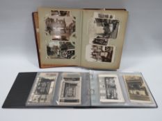 TWO ALBUMS CONTAINING VINTAGE POSTCARDS OF LOCAL INTEREST SHOWING VIEWS OF KIDDERMINSTER, the larger