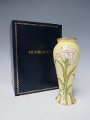 A MINIATURE MOORCROFT ENAMELLED VASE MADE FOR LIBERTY, H 10.5 cm, boxed