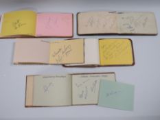 A COLLECTION OF FIVE AUTOGRAPH BOOKS CONTAINING MAINLY SPORTING SIGNATURES FOR CRICKETERS, SNOOKER