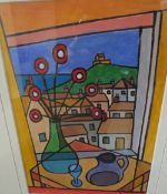 ST IVES SCHOOL (XXI). Studio view of St. Ives, numbered lower right, framed and glazed, 25.5 x 17.