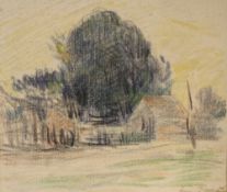 LUCE (XIX-XX). An impressionist study of St Laurent, see label verso, signed and inscribed lower