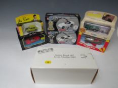 SEVEN BOXED TV AND FILM RELATED VEHICLES, to include Danbury Mint James Bond Aston Martin DB5, Corgi