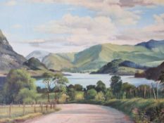 ALAN BEGNALL CHARLTON (1913-1981). Lakeland scene' 'Ullswater from AIRA force road', see verso,