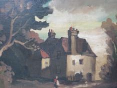 ATTRIBUTED TO PHILIP HUGH PADWICK (1876-1932). See verso, impressionist rural scene with figure