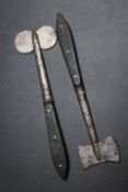 TWO ANTIQUE SURGEON TYPE TOOLS, L 17 cm