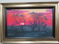 ROLF HARRIS (1930-2023). 'Winter Sunrise', signed lower left and No. 52 / 195, giclee print, framed,