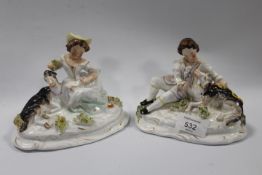 TWO STAFFORDSHIRE STYLE FLATBACK FIGURES A/F