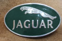 ***A LARGE ALUMINIUM JAGUAR PLAQUE**