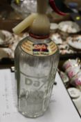 TWO TRAYS OF ASSORTED GLASSWARE TO INCLUDE A DAYLA OF AYLESBURY SODA SIPHON