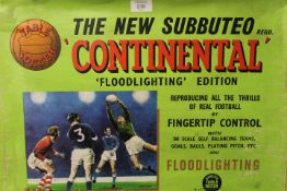 A VINTAGE SUBBUTEO CONTINENTAL FLOOD LIGHTING EDITION TABLE SOCCER GAME CONTENTS UNCHECKED