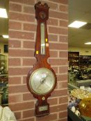 AN ANTIQUE MAHOGANY BAROMETER A/F